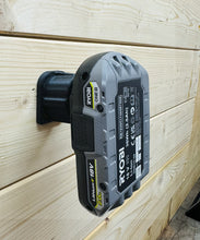 Lade das Bild in den Galerie-Viewer, 2x Ryobi 18V Akkuhalter Akku Halter Wandhalter Halterung
